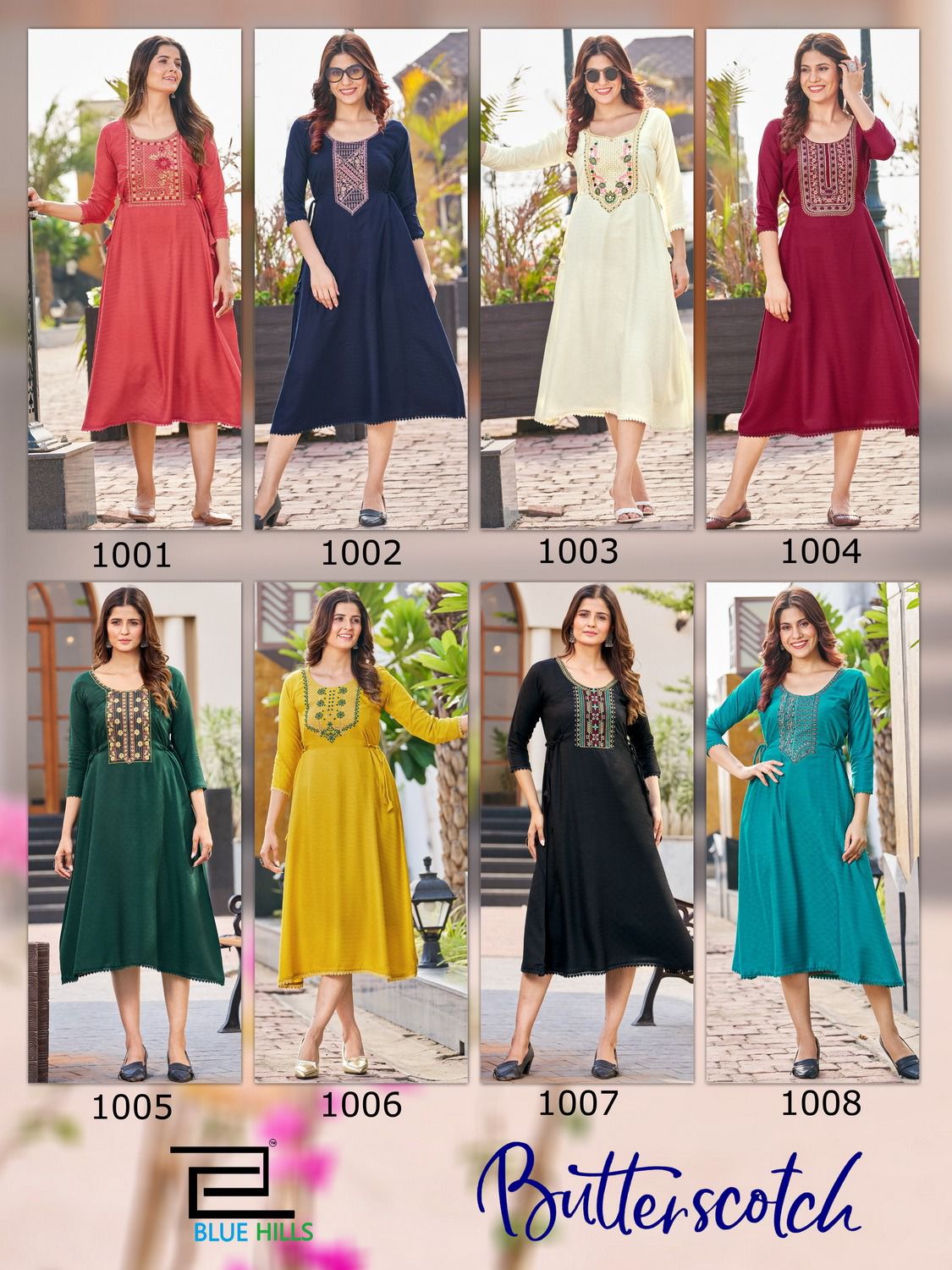 Butter Scotch Midi By Blue Hills Designer Kurtis Catalog
